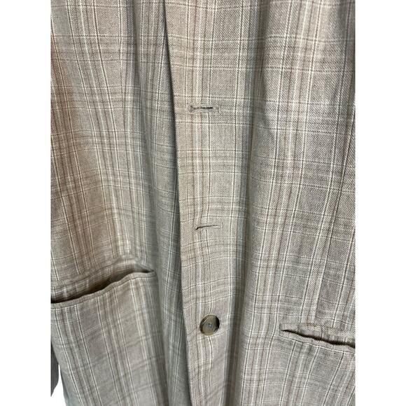 Gap Men's Linen Blazer Sport Coat M Medium Plaid AS IS Preppy Twee Project - Picture 7 of 9